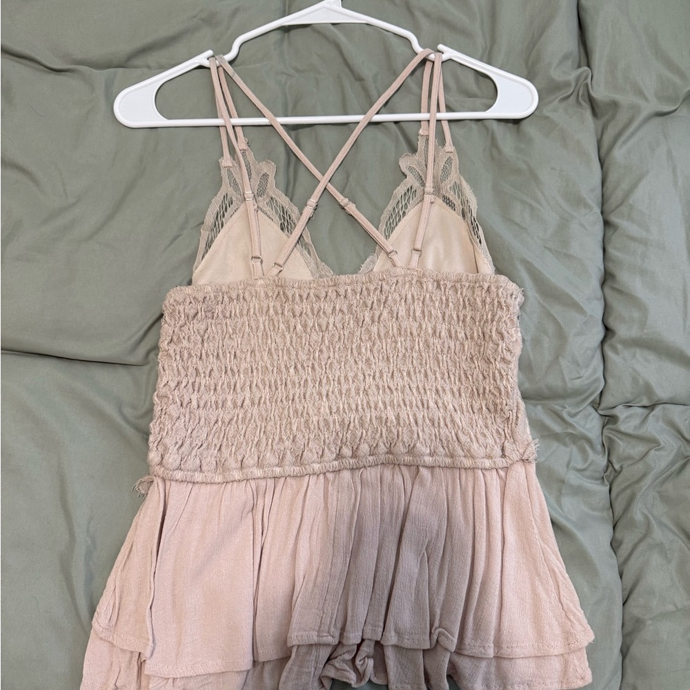 Lace and Ruffle Tank Top - Picture 2 of 2